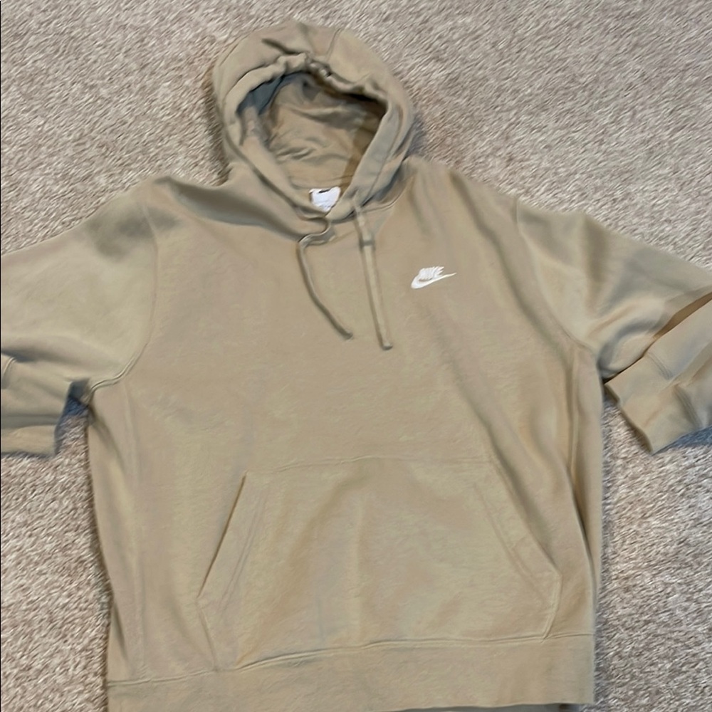 Nike Tan Sweatshirt Classic Pullover Design